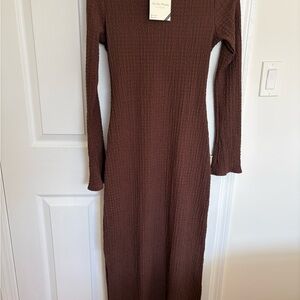 See You Monday Chocolate Maxi Dress